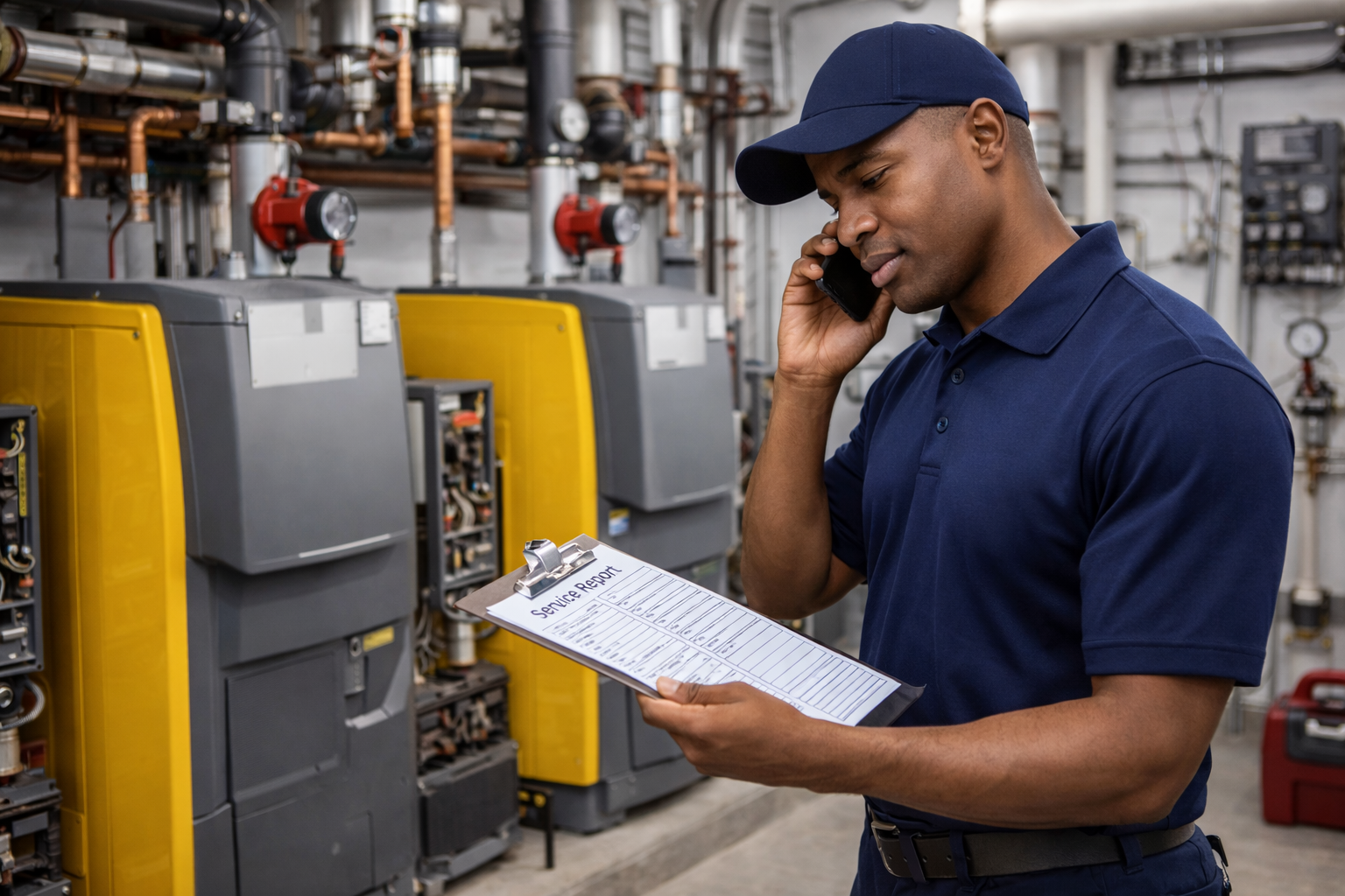 Commercial HVAC system installation